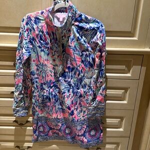 Gently Worn Lilly Pulitzer Mockneck Zip Collar Dress S